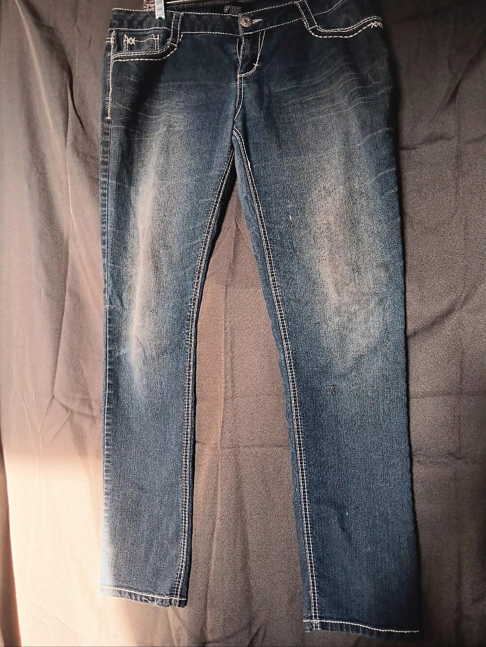 Rewash Women's Straight Leg Jeans in Dark Blue Wash